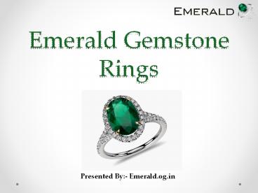 Emerald or Panna Stone Rings