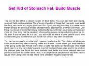 Get Rid of Stomach Fat, Build Muscle