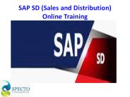 Sap Sales and Distribution Online Training course in UK