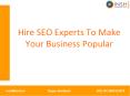 Hire SEO Experts to Make Your Business Popular PowerPoint PPT Presentation