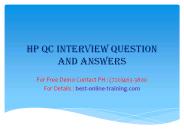 HP QC Online Training