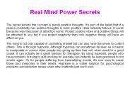 Real Mind Power Secrets