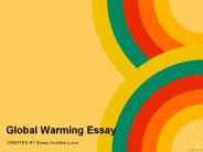 Global Warming Essay Writing