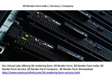 3D Render Farm India | Services | Company