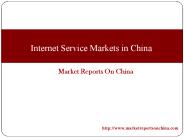 Internet Service Markets in China (1)