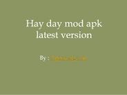 Hay day mod apk