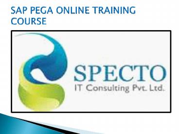 SAP PEGA ONLINE TRAINING COURSE IN USA