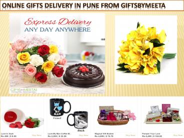 Send Online Gifts to Pune From Dubai by GiftsbyMeeta