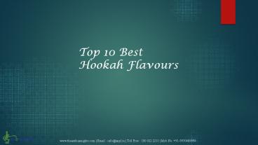 Top 10 Best Hookah Flavours