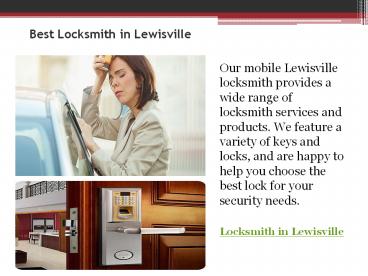 Best Locksmith in Lewisville