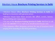 Brochure Printing Services in Delhi