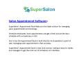 Salon Appointment Software - SuperSalon PowerPoint PPT Presentation