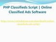 PHP Classifieds Script | Online Classified Ads Software PowerPoint PPT Presentation