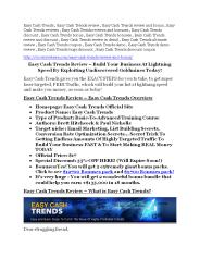 Easy Cash Trends review - I was shocked!