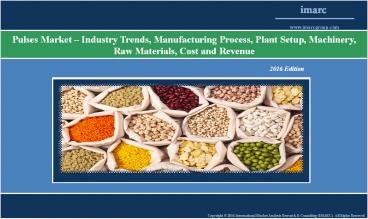Global Pulses Market Report and Outlook 2016