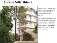Book Sunrise Villa Shimla online