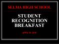 STUDENT RECOGNITION BREAKFAST PowerPoint PPT Presentation