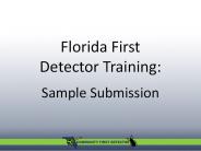 Florida First Detector Training: