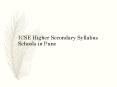 ICSE Higher Secondary Syllabus Schools in Pune PowerPoint PPT Presentation
