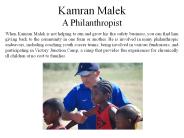 Kamran Malek - A Philanthropist