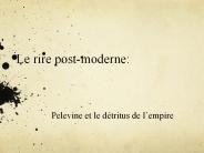 Le rire post-moderne: