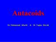 Autacoids Dr. Mohammed Alharbi PowerPoint PPT Presentation