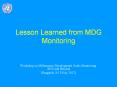 Lesson Learned from MDG Monitoring PowerPoint PPT Presentation
