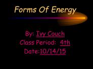 Forms Of Energy