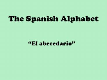 The Spanish Alphabet
