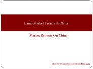 Lamb Market Trends in China