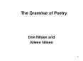 The Grammar of Poetry PowerPoint PPT Presentation