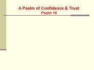 A Psalm of Confidence