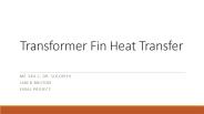 Transformer Fin Heat Transfer
