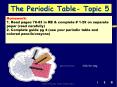 The Periodic Table- Topic 5 PowerPoint PPT Presentation