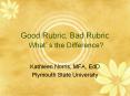 Good Rubric, Bad Rubric What PowerPoint PPT Presentation
