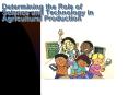 Determining the Role of Science and Technology in Agricultural Production PowerPoint PPT Presentation