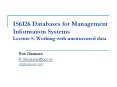 IS6126 Databases for Management Information Systems Lecture 8: Working with unstructured data PowerPoint PPT Presentation