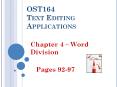 OST164 Text Editing Applications PowerPoint PPT Presentation