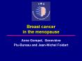 Breast cancer in the menopause PowerPoint PPT Presentation