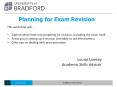 Planning for Exam Revision PowerPoint PPT Presentation