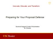 Preparing for Your Defense