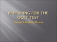PREPARING FOR THE OGET TEST PowerPoint PPT Presentation