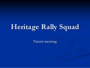 Heritage Rally Squad