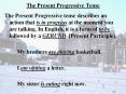 The Present Progressive Tense PowerPoint PPT Presentation