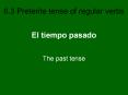 El tiempo pasado PowerPoint PPT Presentation