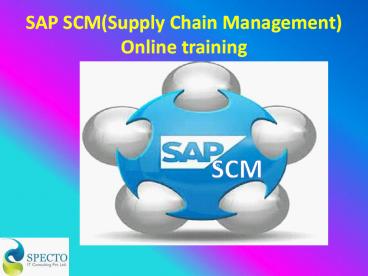 SAP SCM(SUPPLY CHAIN MANAGEMENT) ONLINE COURSE IN JAPAN