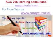 ACC 206 Learning Consultant / snaptutorial.com