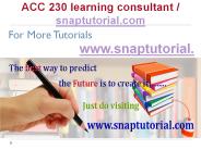 ACC 230 Learning Consultant / snaptutorial.com