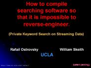 How to compile searching software so that it is impossible to reverse-engineer.