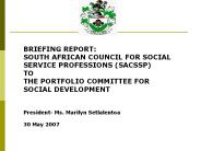 BRIEFING REPORT: